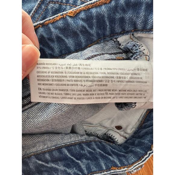 Abercrombie & Fitch Women's Curve Love Mid Rise Straight Leg Jeans Blue SZ 26/8 - Picture 9 of 9